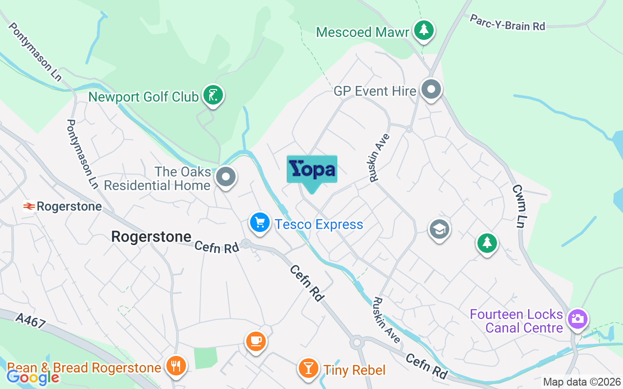 Map showing the location of NP10 0ED