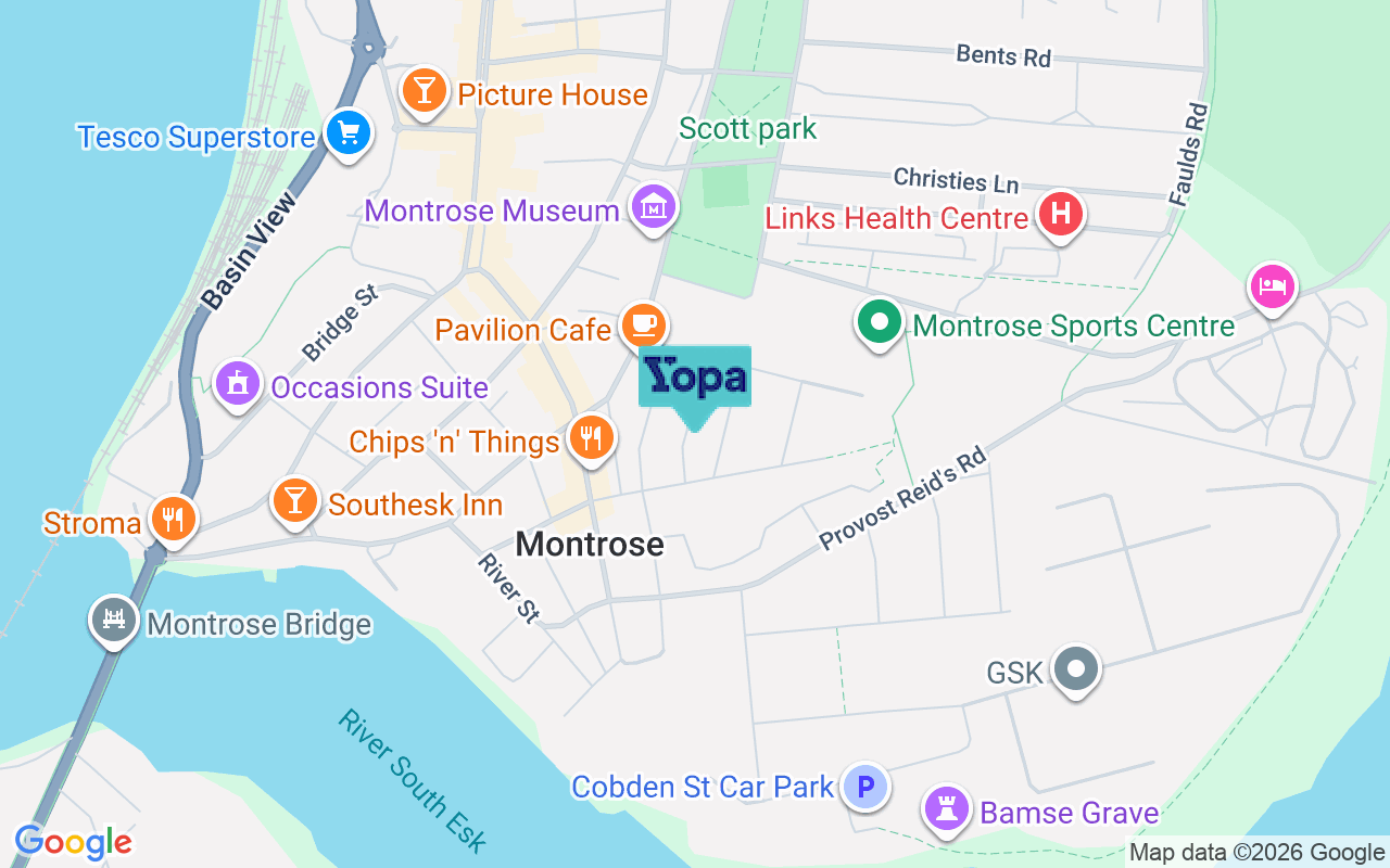 Map showing the location of DD10 8HR