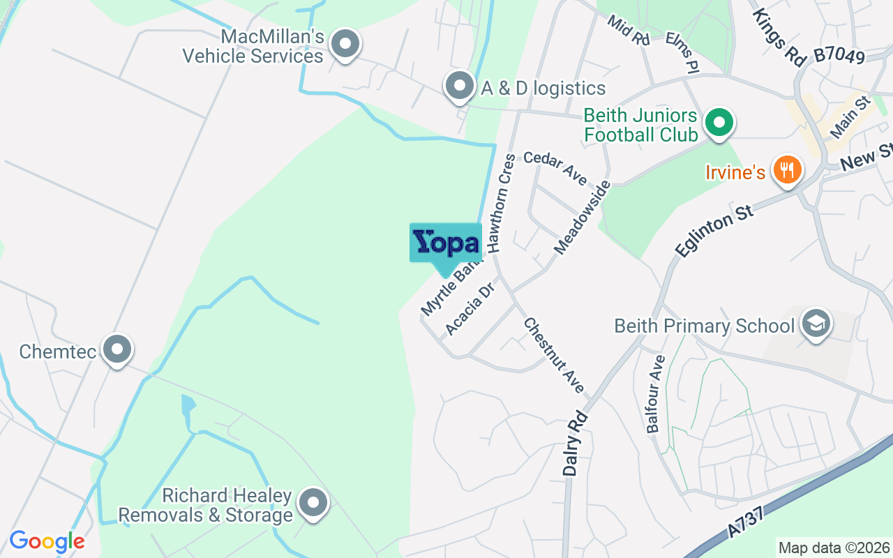 Map showing the location of KA15 1DE