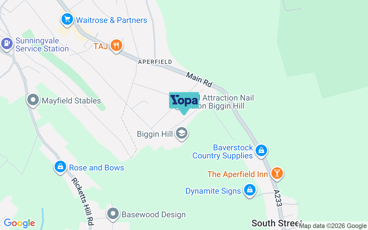 Map showing the location of TN16 3HX