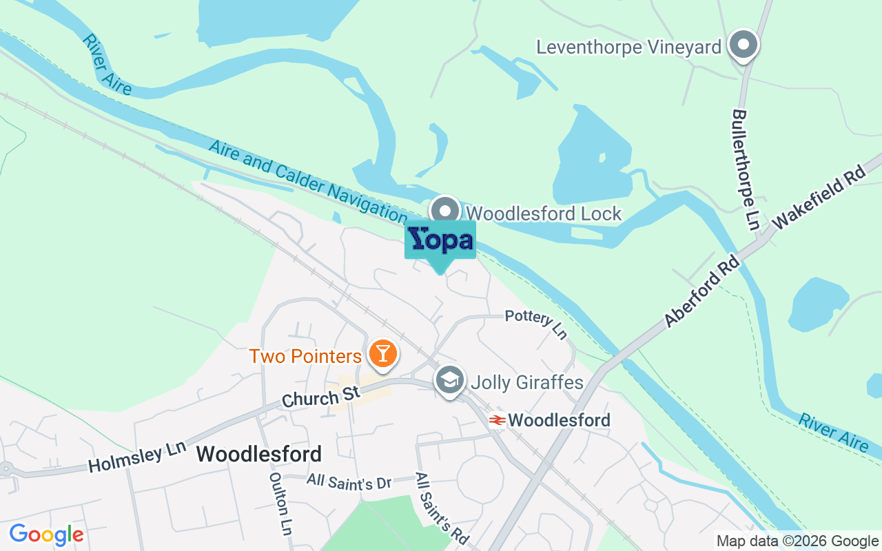 Map showing the location of LS26 8PU