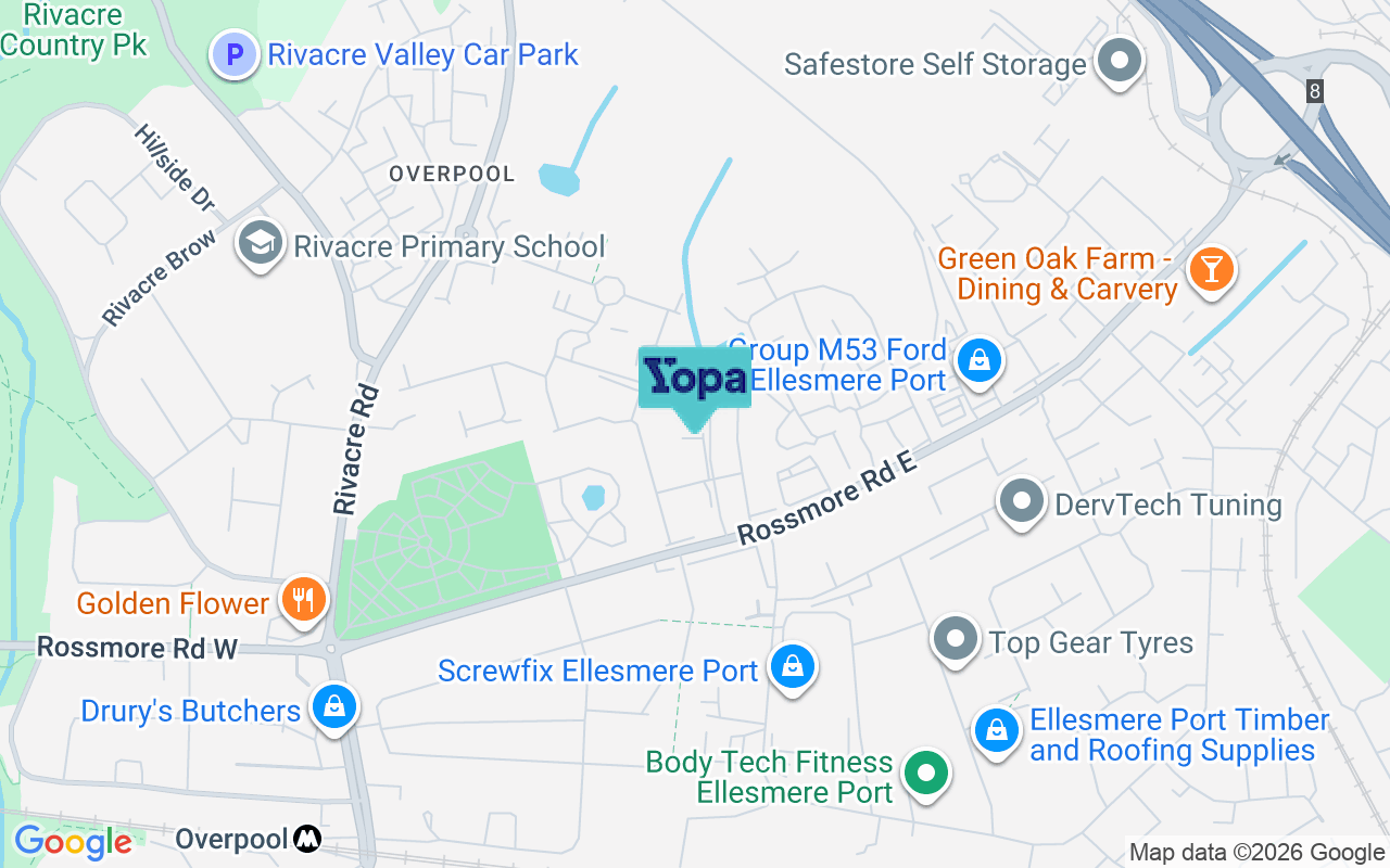 Map showing the location of CH66 1TZ