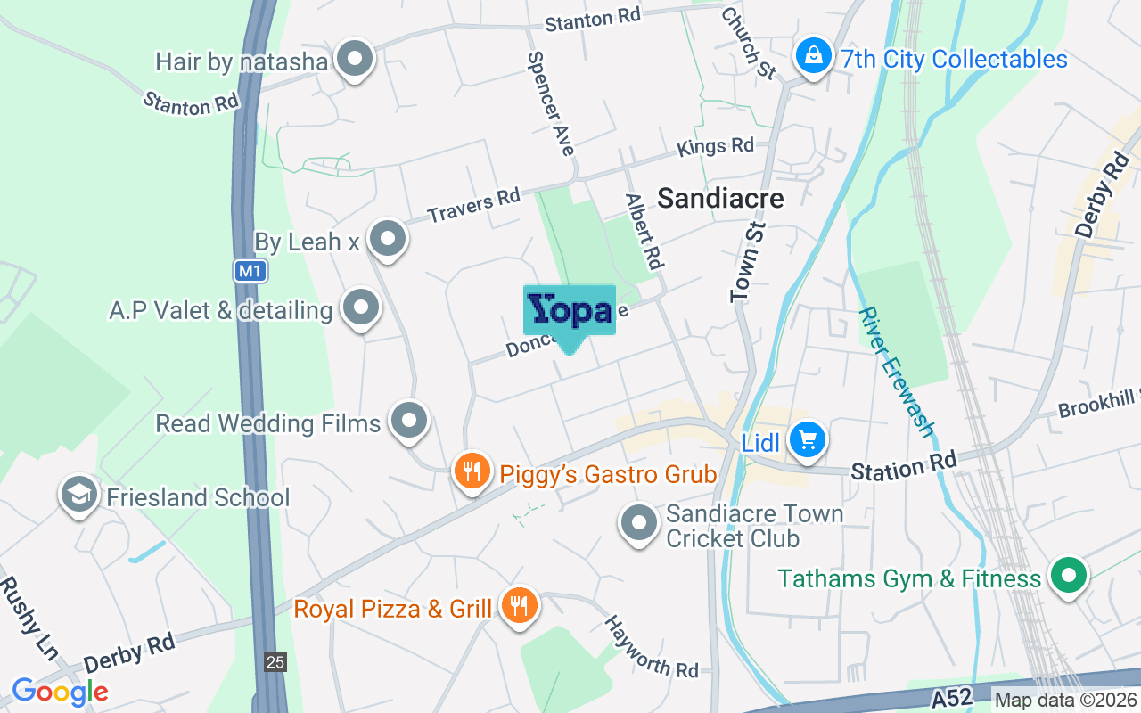 Map showing the location of NG10 5JD