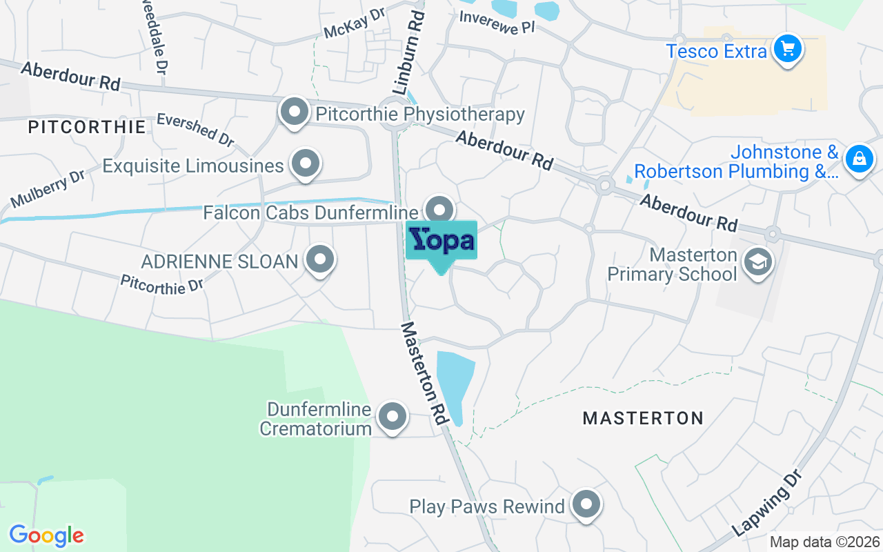 Map showing the location of KY11 8HX