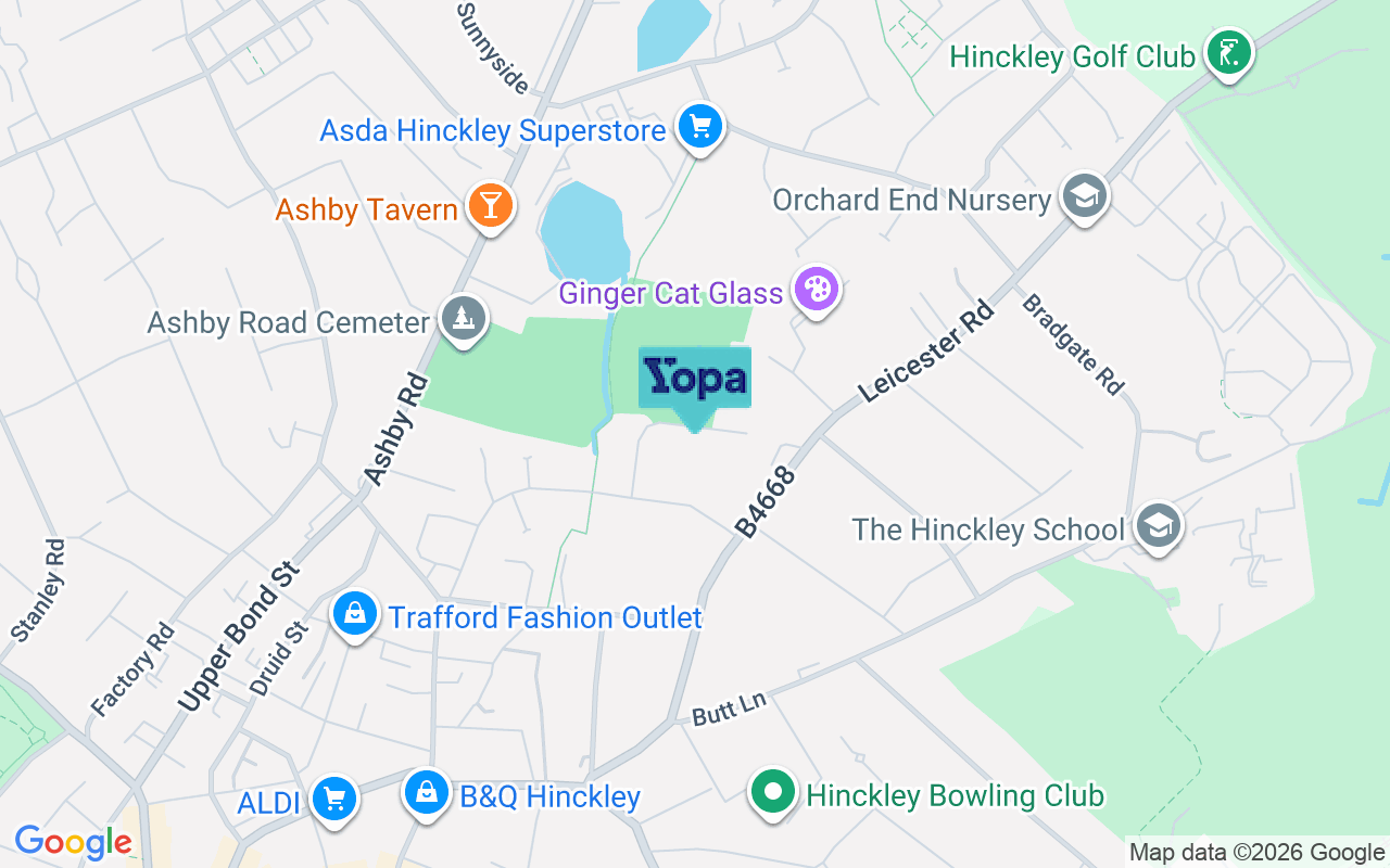 Map showing the location of LE10 1NA
