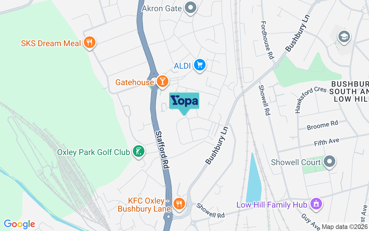 Map showing the location of WV10 6GX