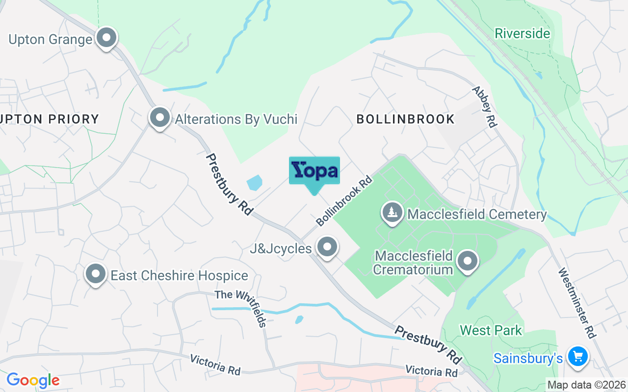 Map showing the location of SK10 3DG