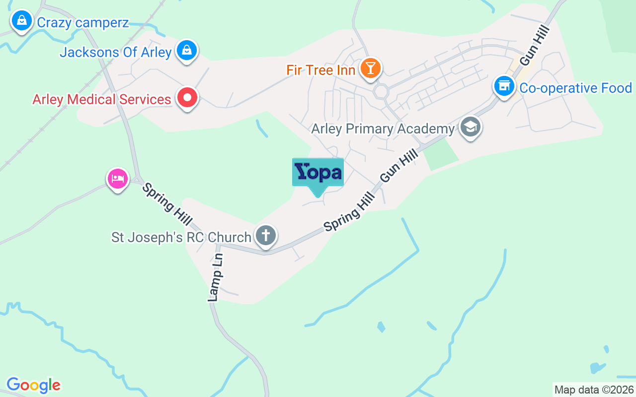 Map showing the location of CV7 8PX