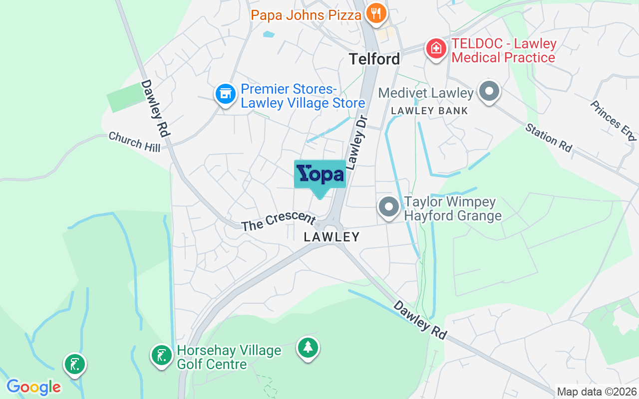 Map showing the location of TF4 2GJ