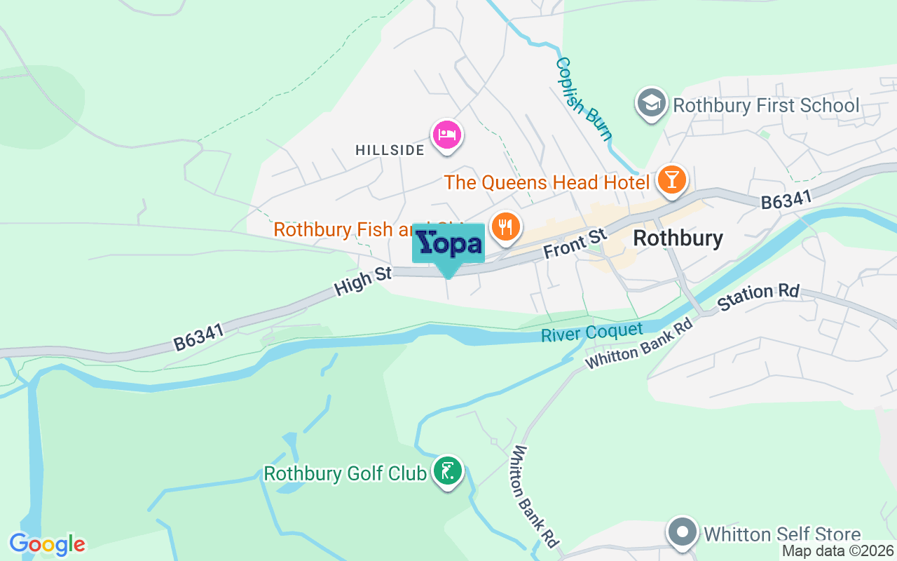 Map showing the location of NE65 7TX
