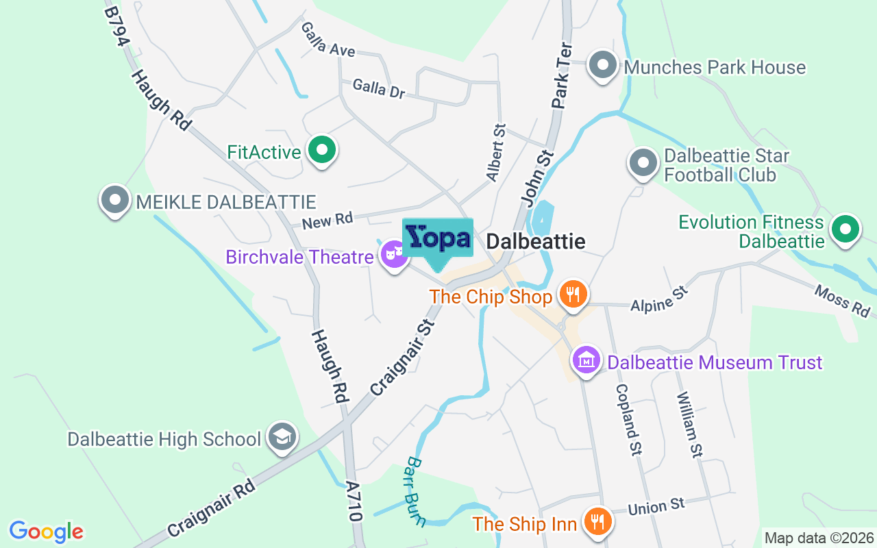 Map showing the location of DG5 4AQ