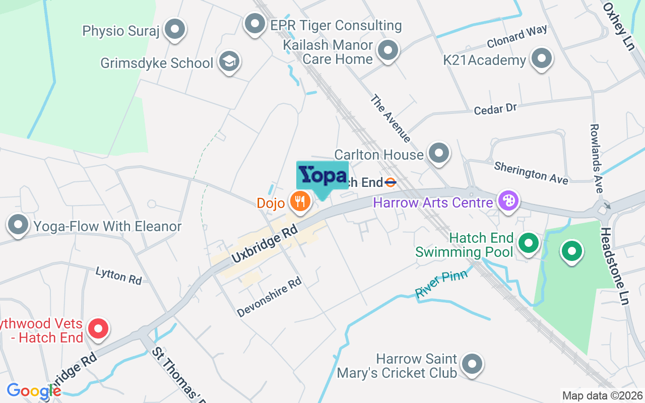 Map showing the location of HA5 4EJ