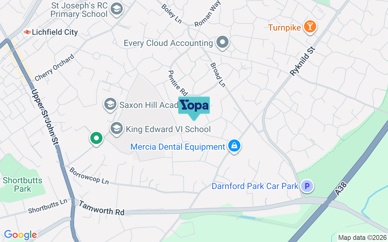 Map showing the location of WS14 9SR