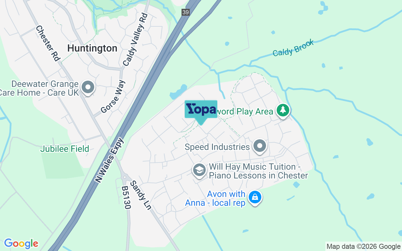 Map showing the location of CH3 6GG