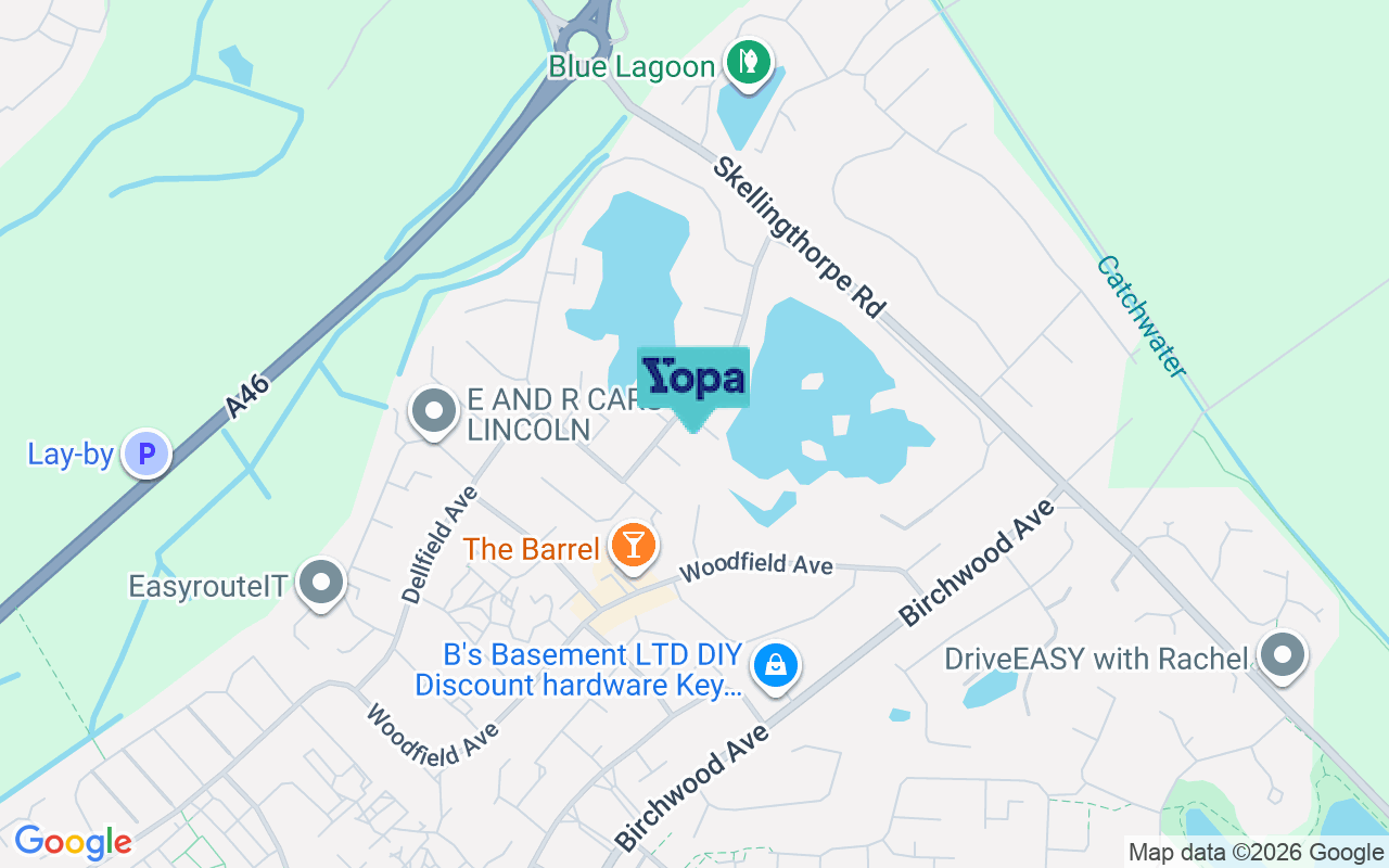Map showing the location of LN6 0YD