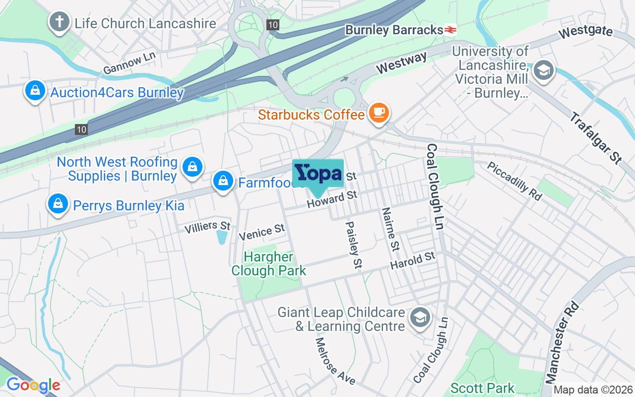 Map showing the location of BB11 4BJ
