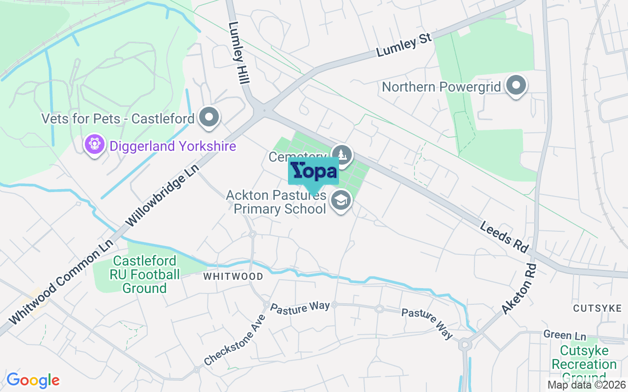 Map showing the location of WF10 5NT