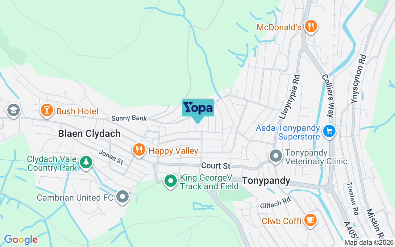 Map showing the location of CF40 2AU