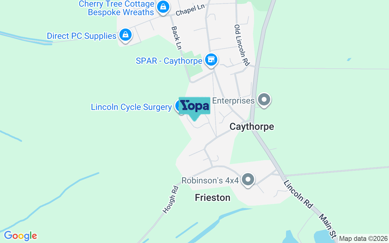 Map showing the location of NG32 3HG