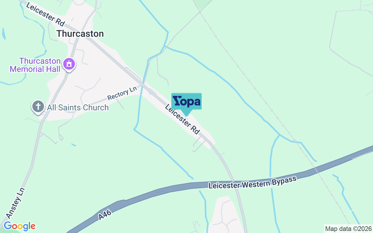 Map showing the location of LE7 7JH