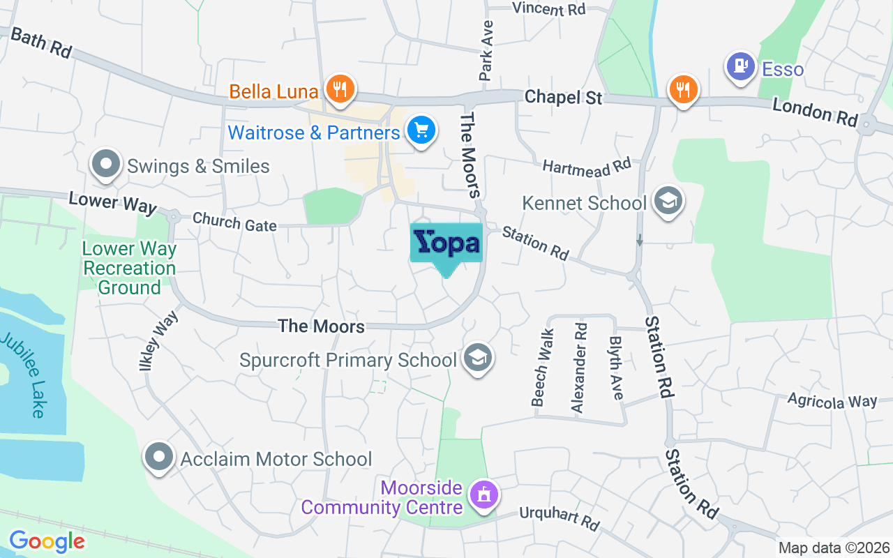 Map showing the location of RG19 3PF