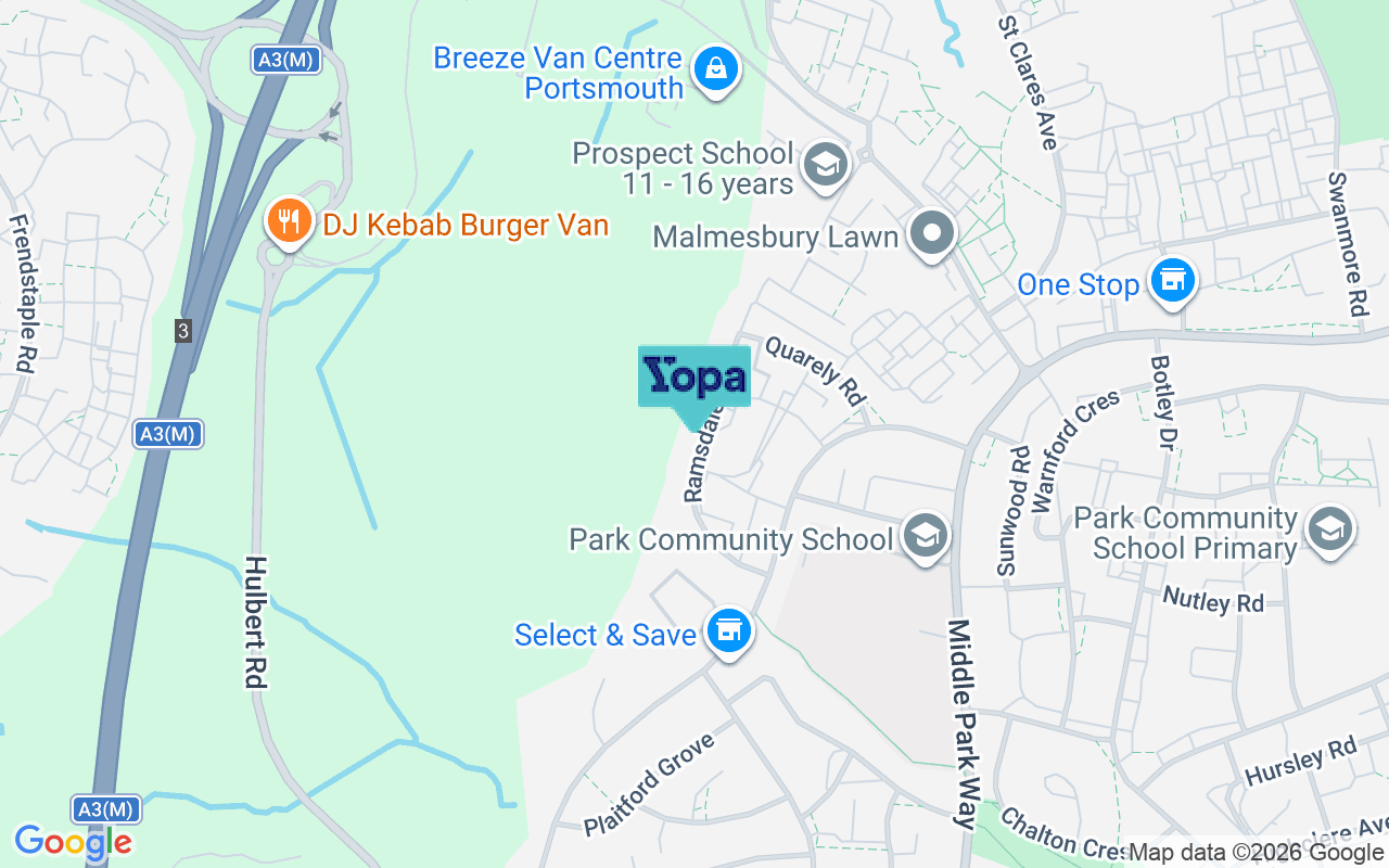 Map showing the location of PO9 4DY