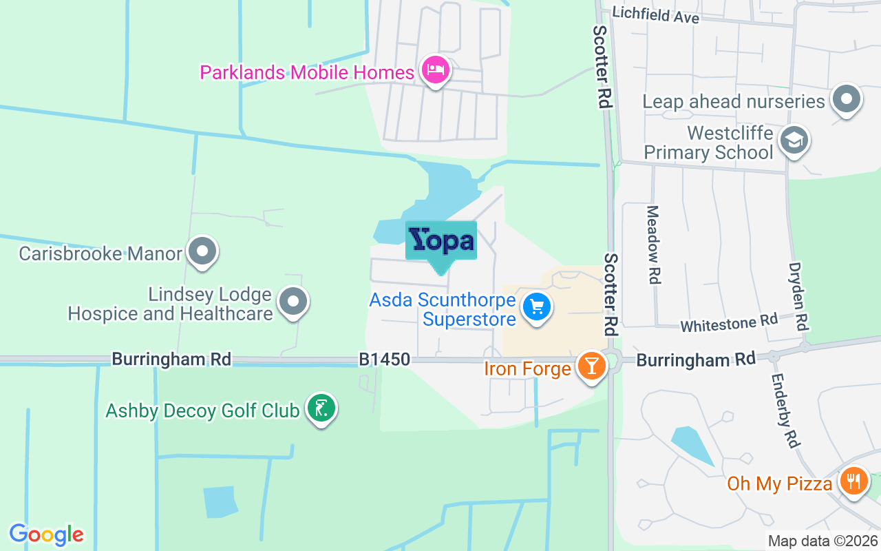 Map showing the location of DN17 2AW