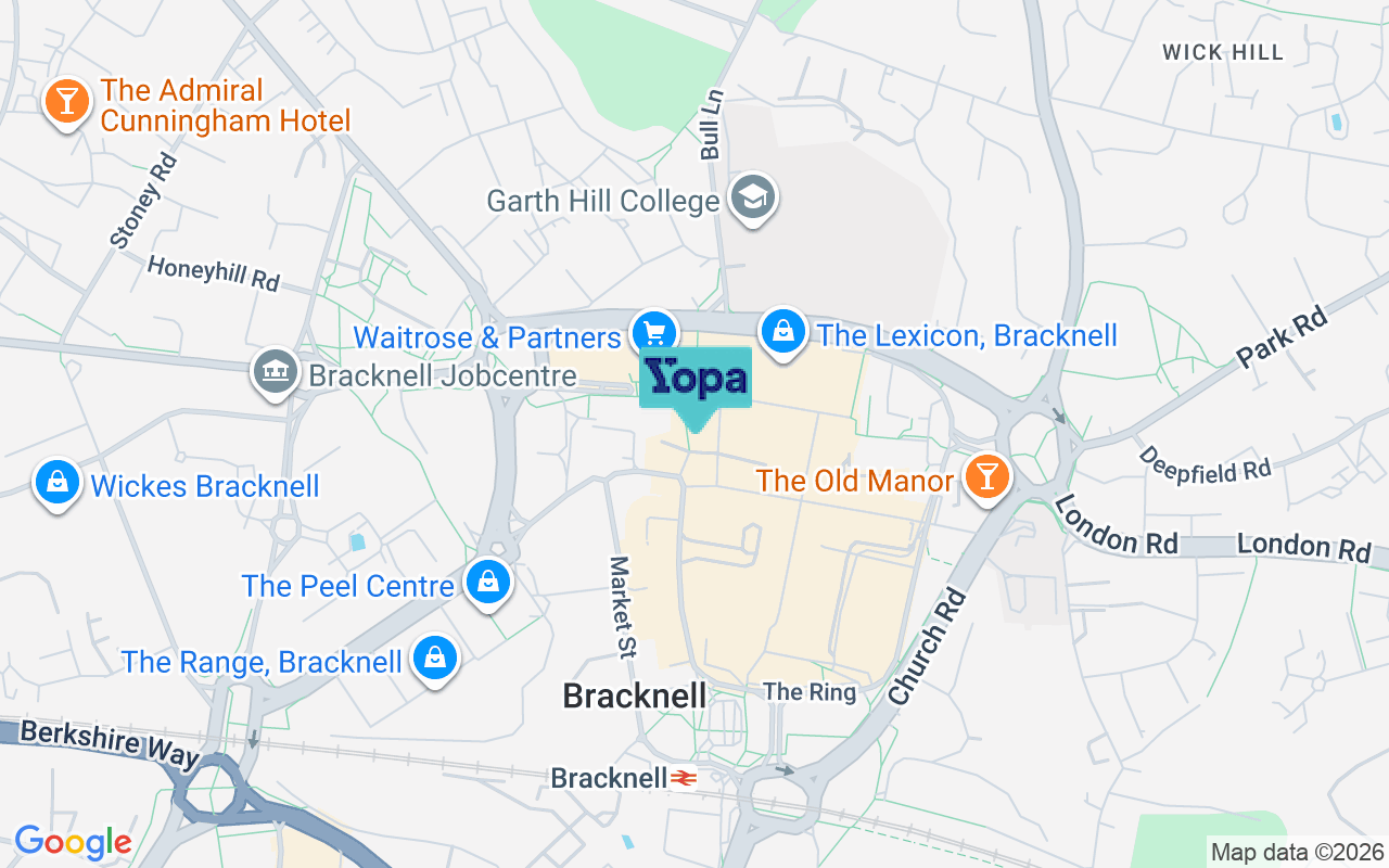 Map showing the location of RG12 1AB