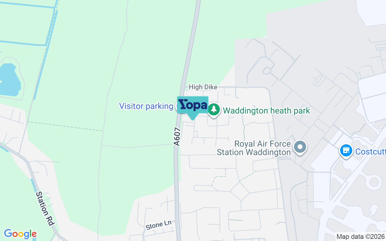 Map showing the location of LN5 9ZE