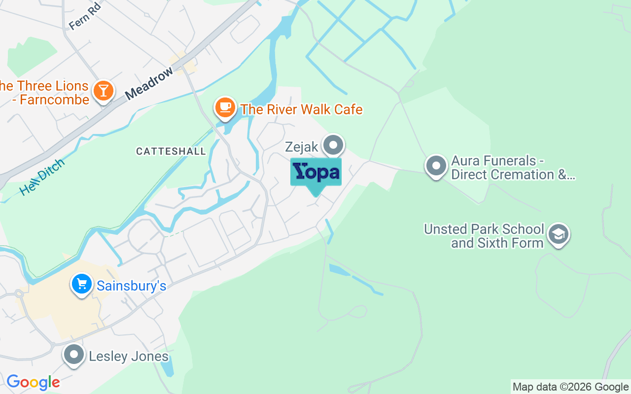 Map showing the location of GU7 1LP