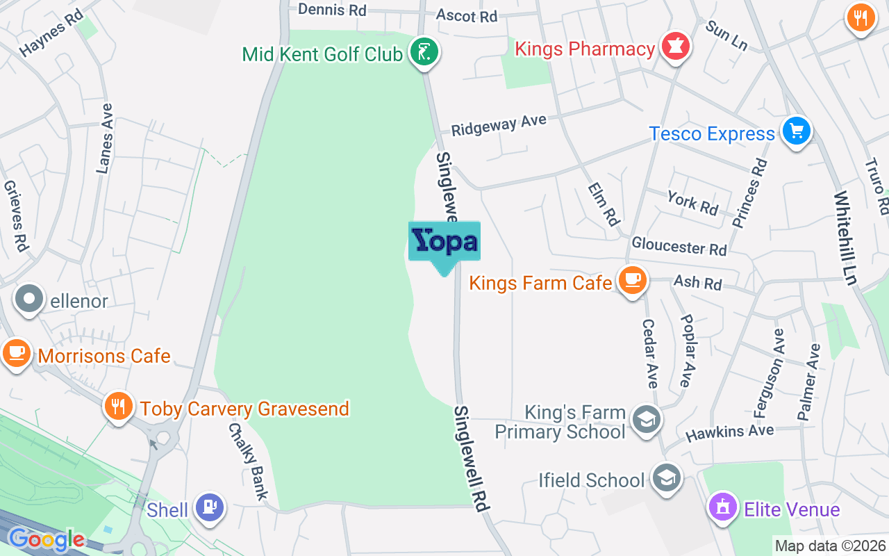 Map showing the location of DA11 7RN