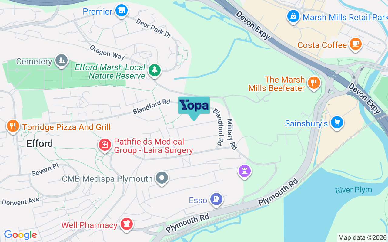 Map showing the location of PL3 6HE