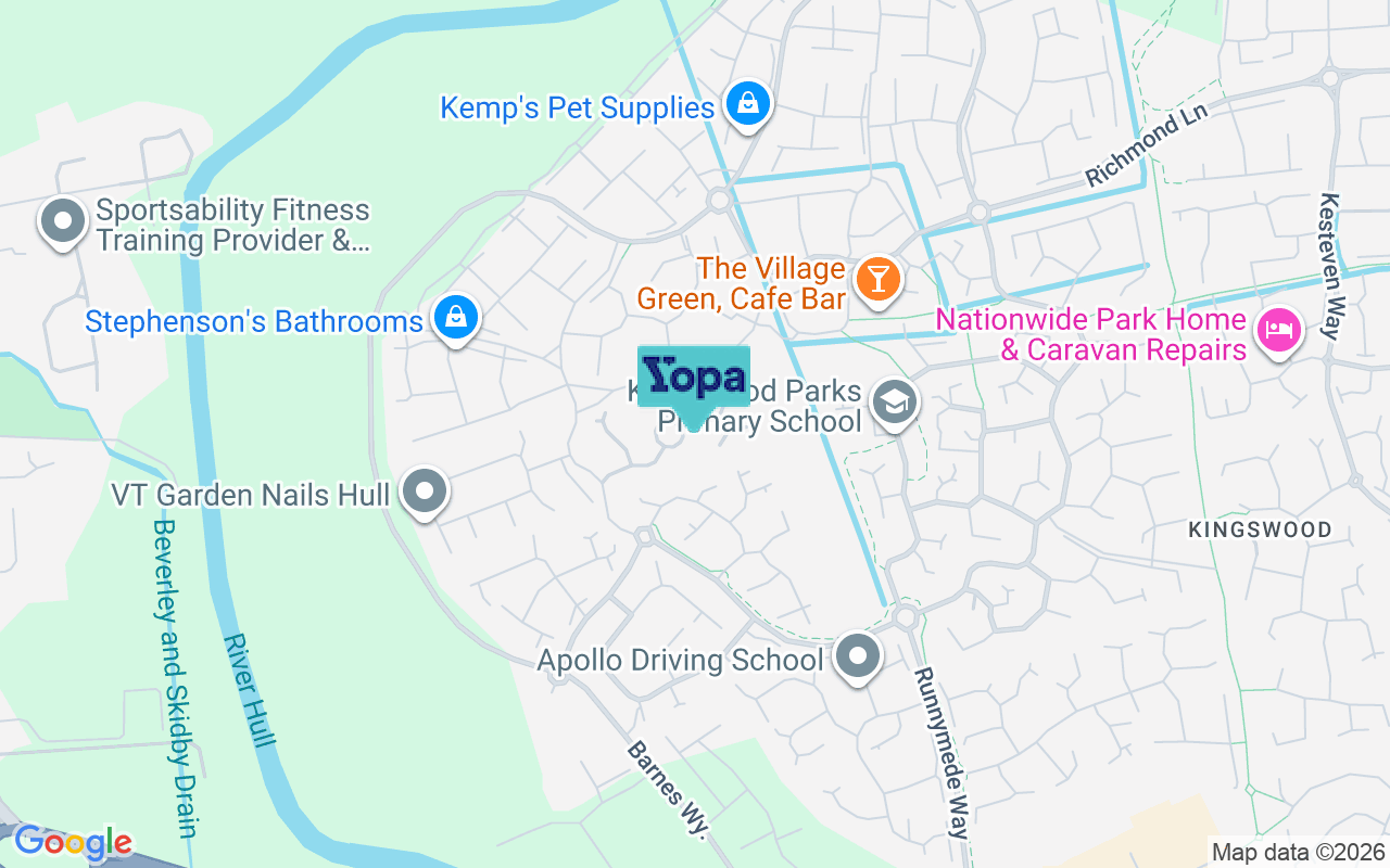 Map showing the location of HU7 3GT