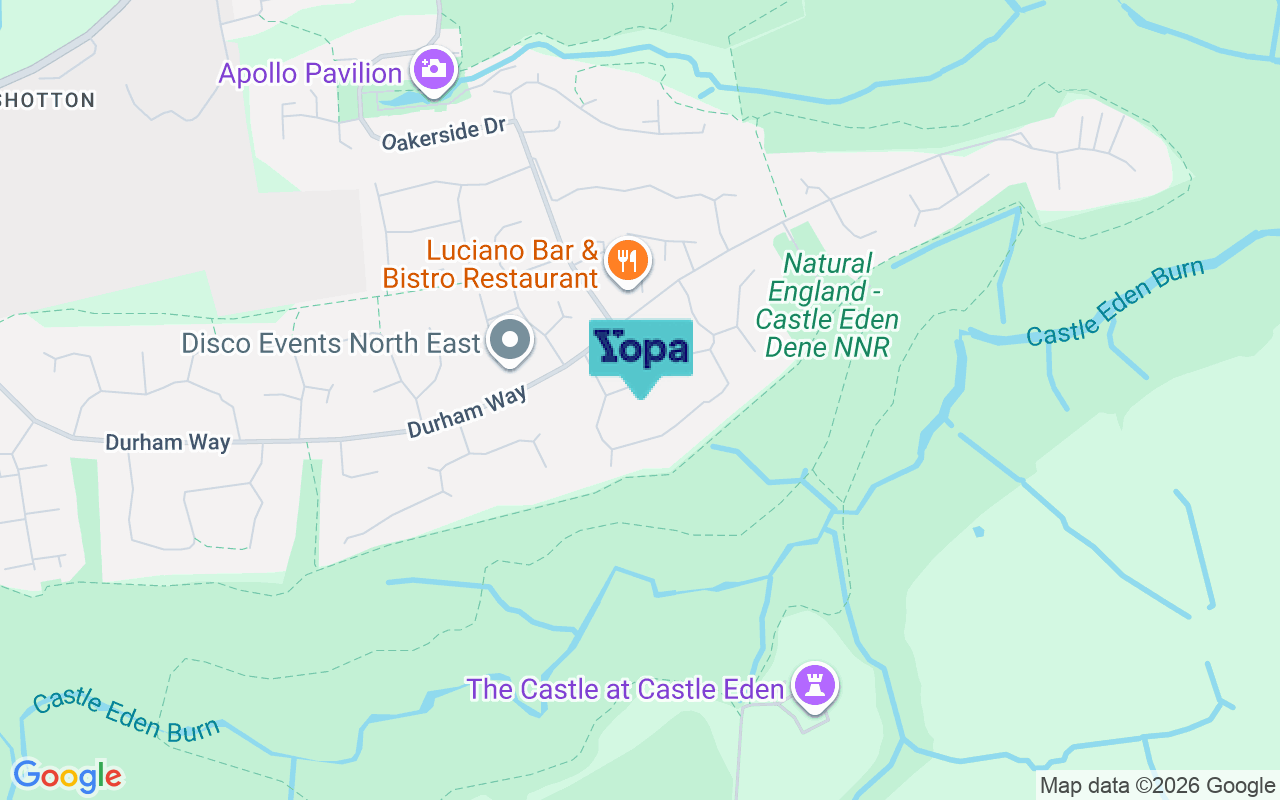 Map showing the location of SR8 1NN