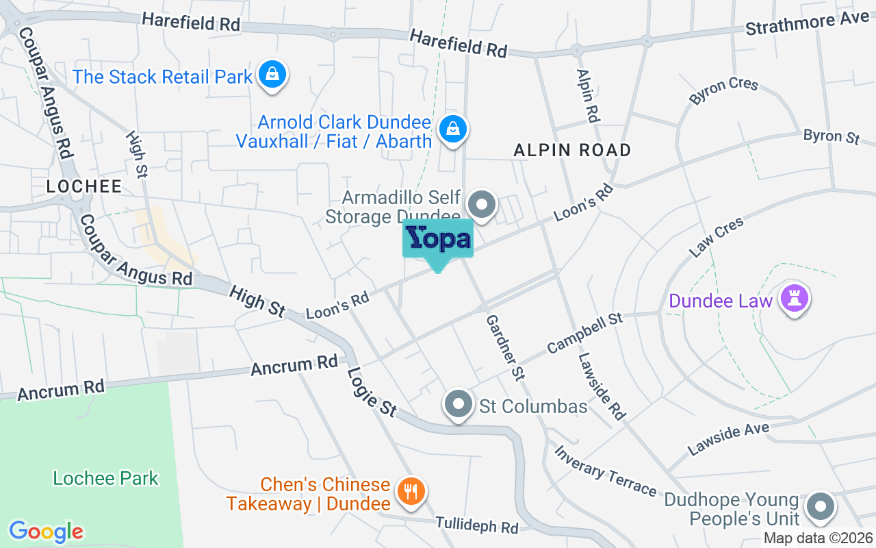 Map showing the location of DD3 6AB