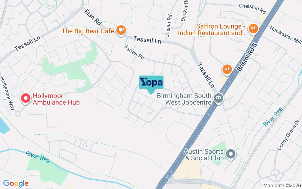 Map showing the location of B31 2UH