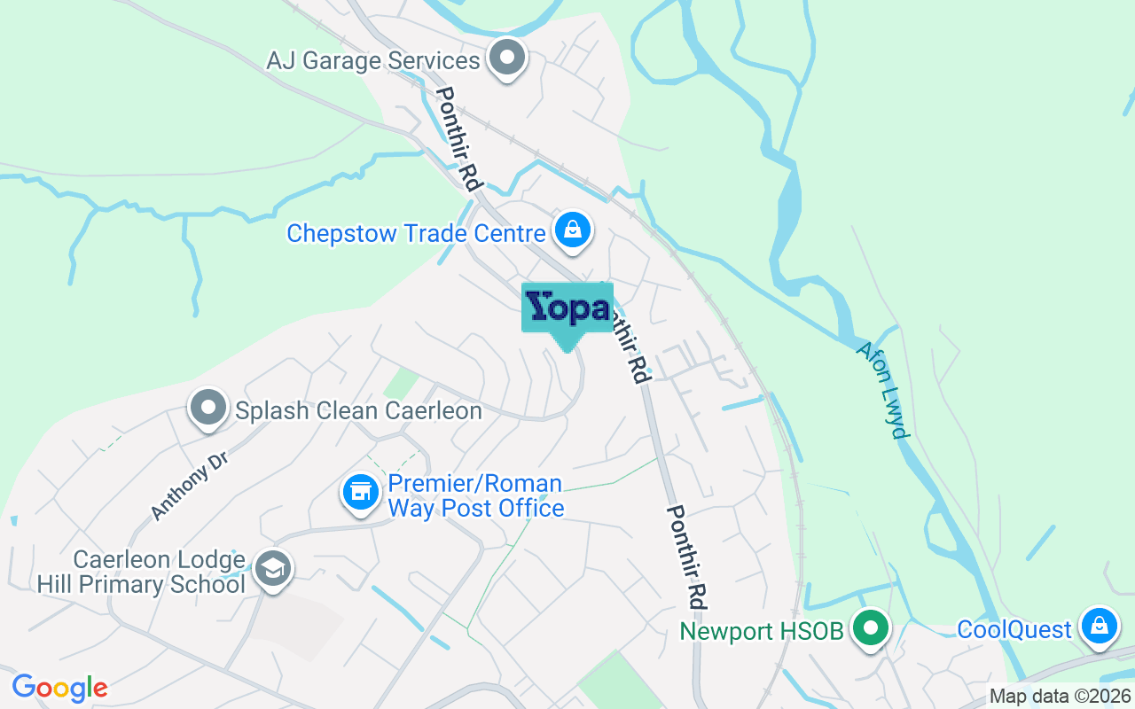Map showing the location of NP18 3TB