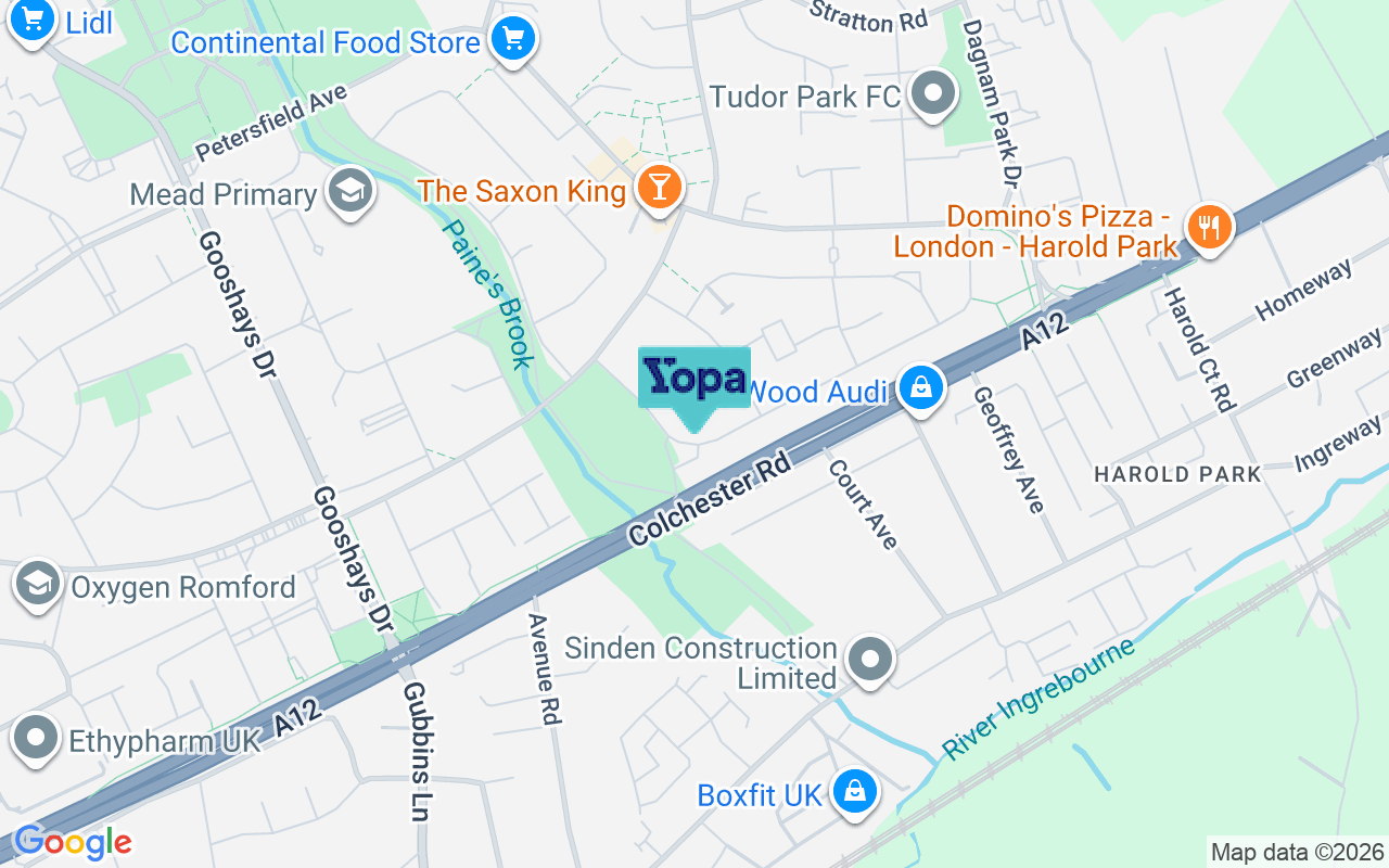 Map showing the location of RM3 9LX