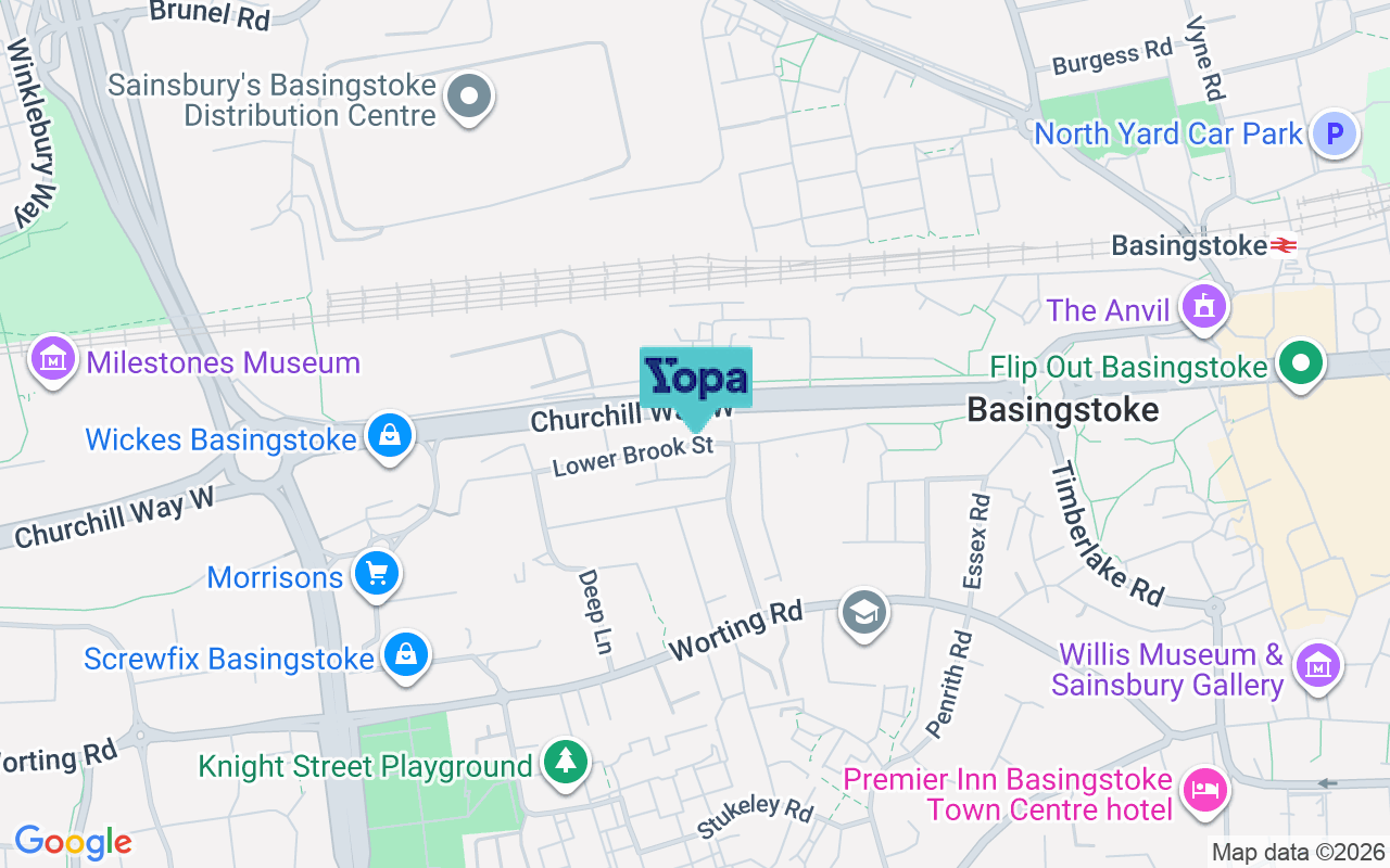 Map showing the location of RG21 7RP