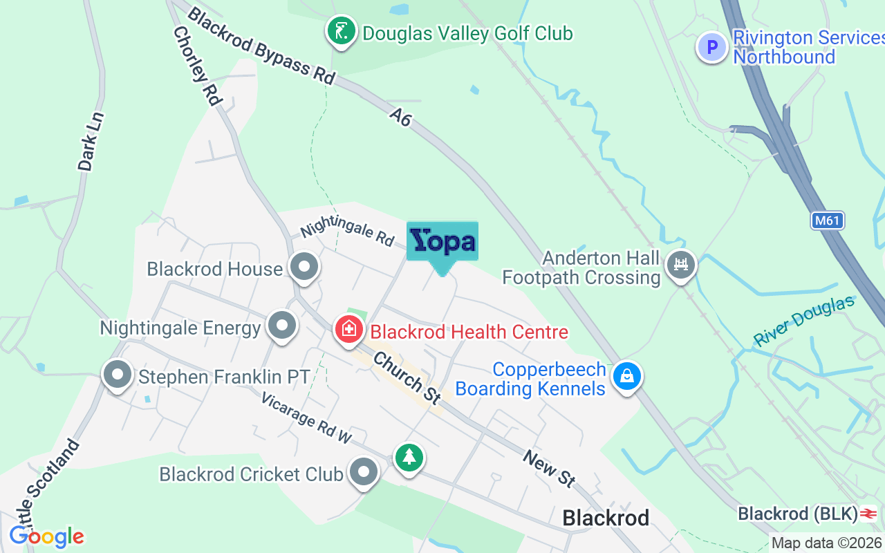 Map showing the location of BL6 5DX