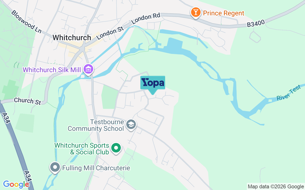 Map showing the location of RG28 7JT