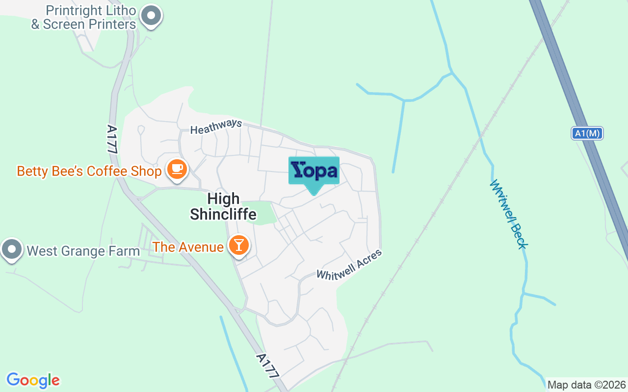 Map showing the location of DH1 2PP