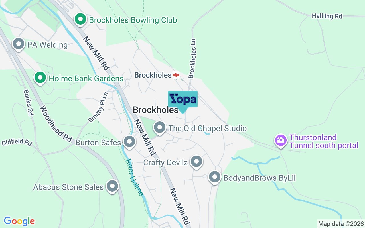 Map showing the location of HD9 7EB
