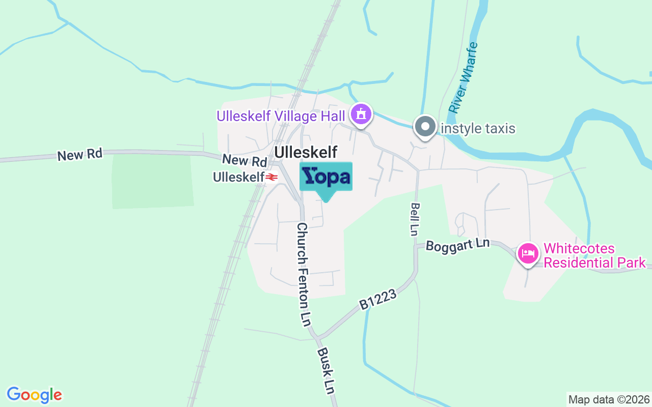 Map showing the location of LS24 9FU
