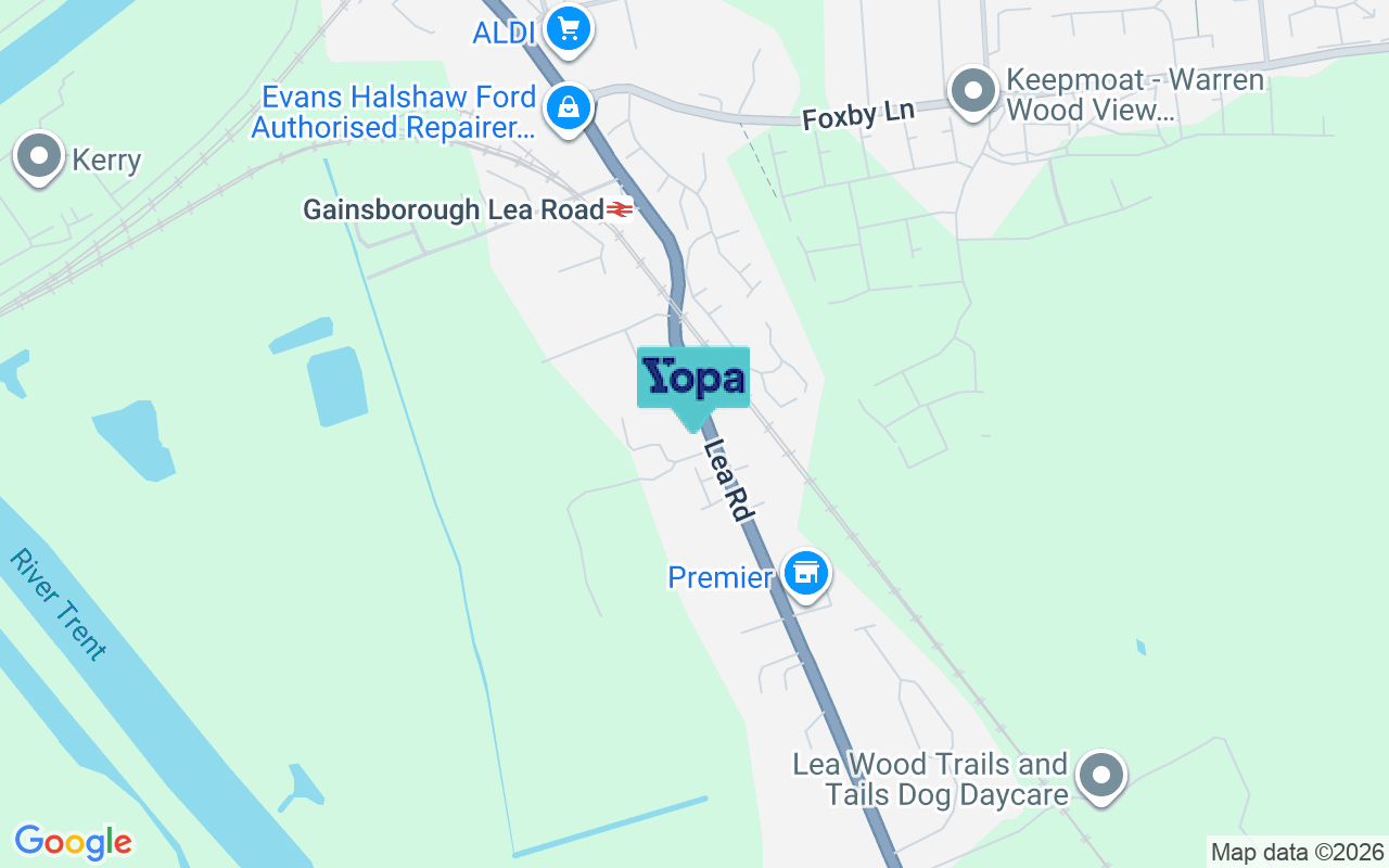 Map showing the location of DN21 1AN