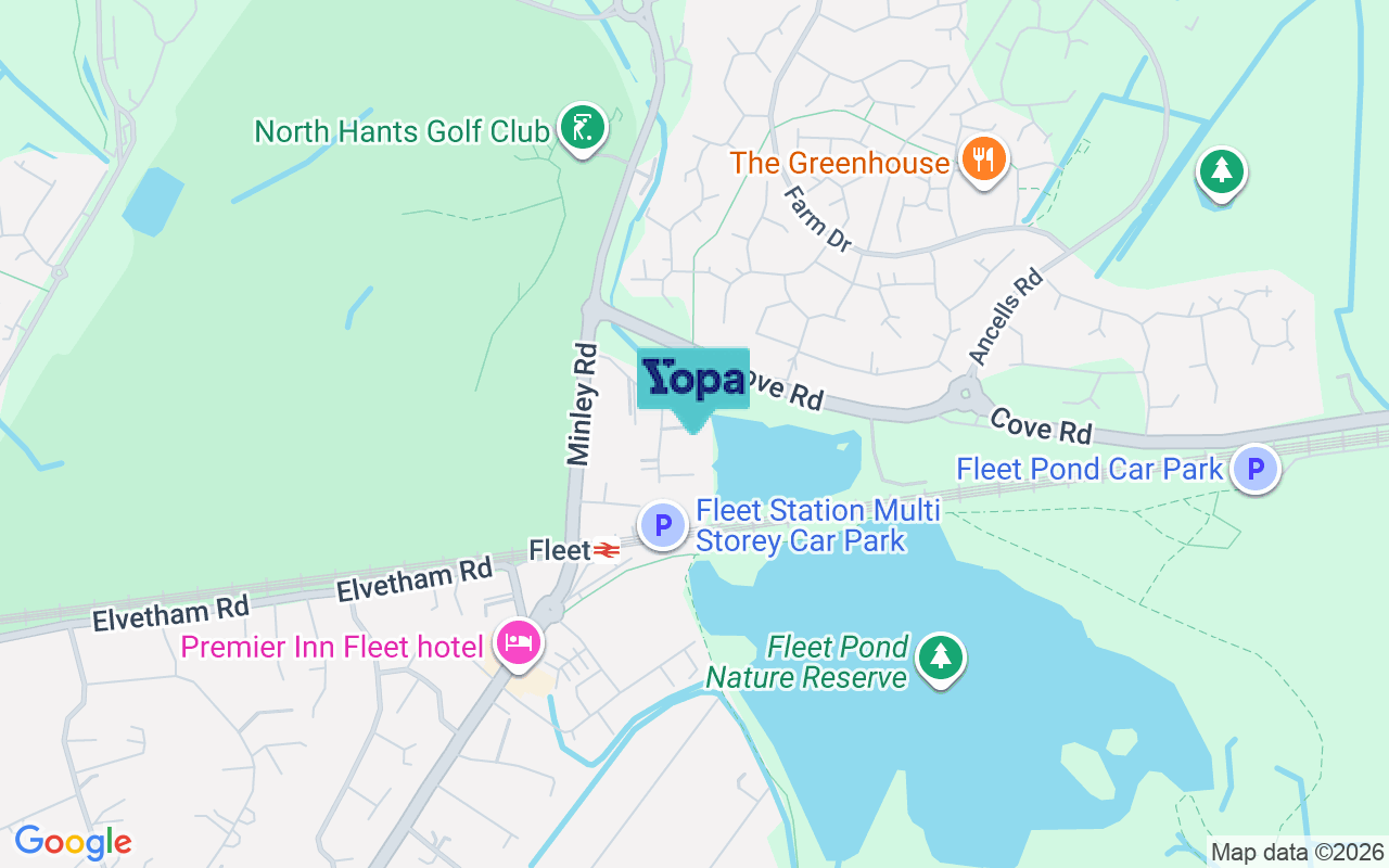 Map showing the location of GU51 2RZ