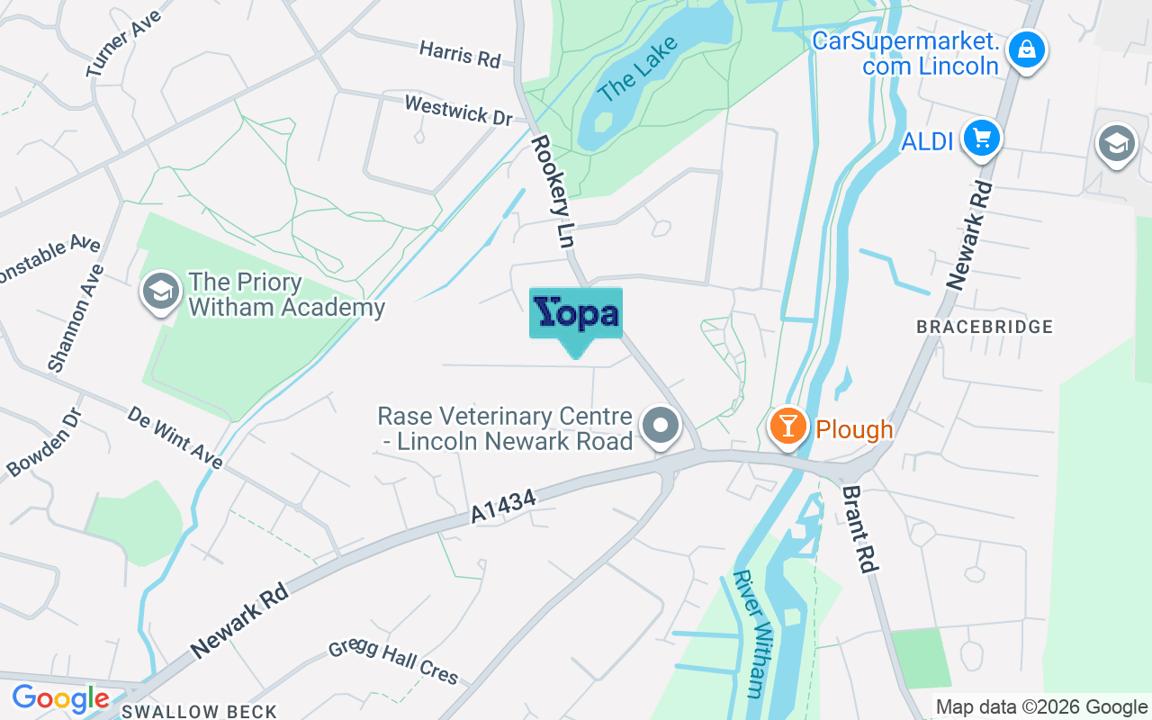 Map showing the location of LN6 7PR