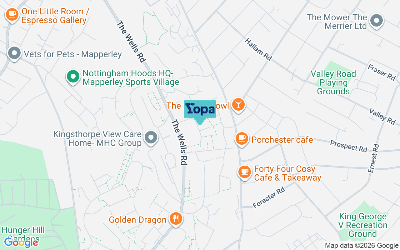 Map showing the location of NG3 3BG