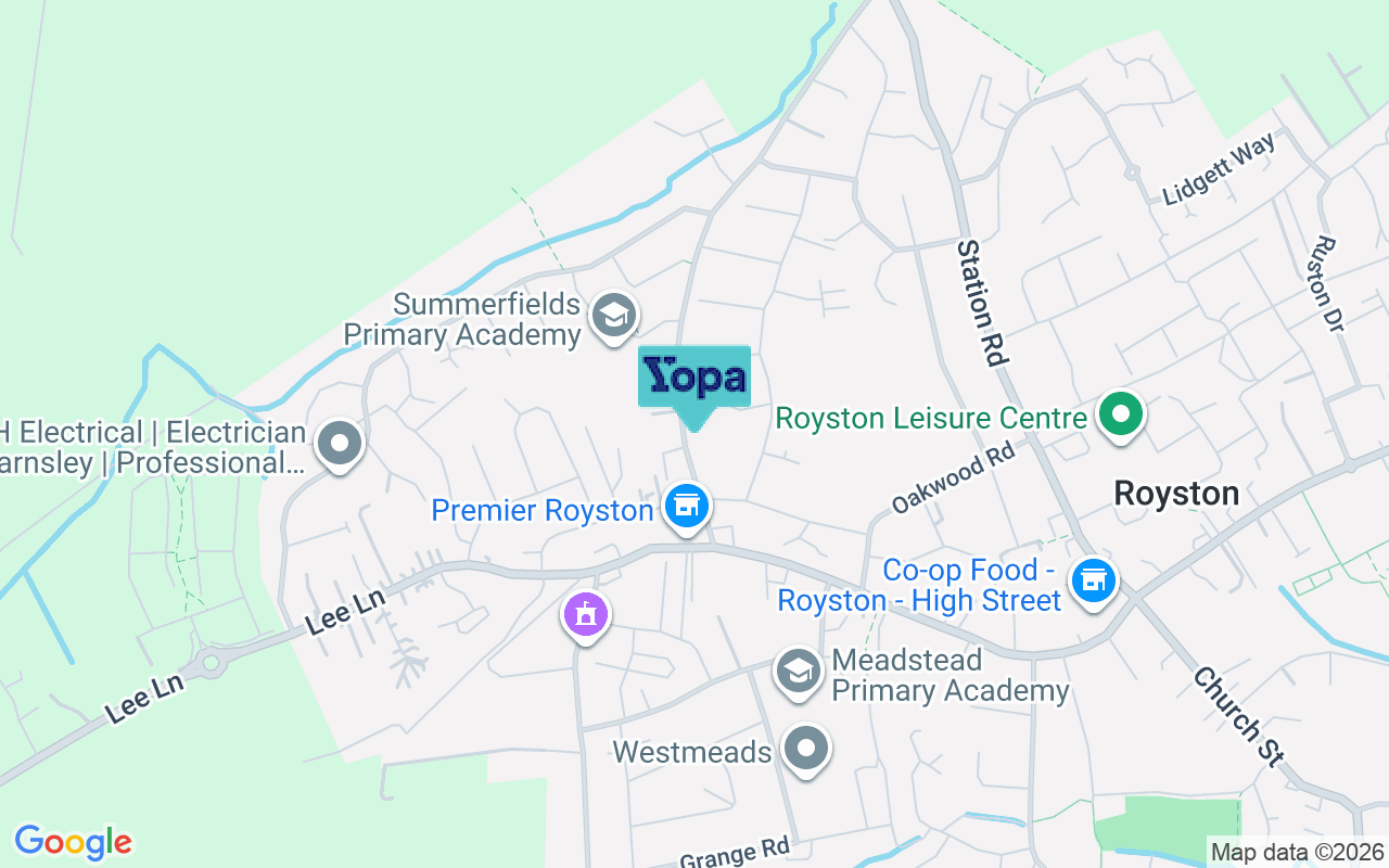 Map showing the location of S71 4SE