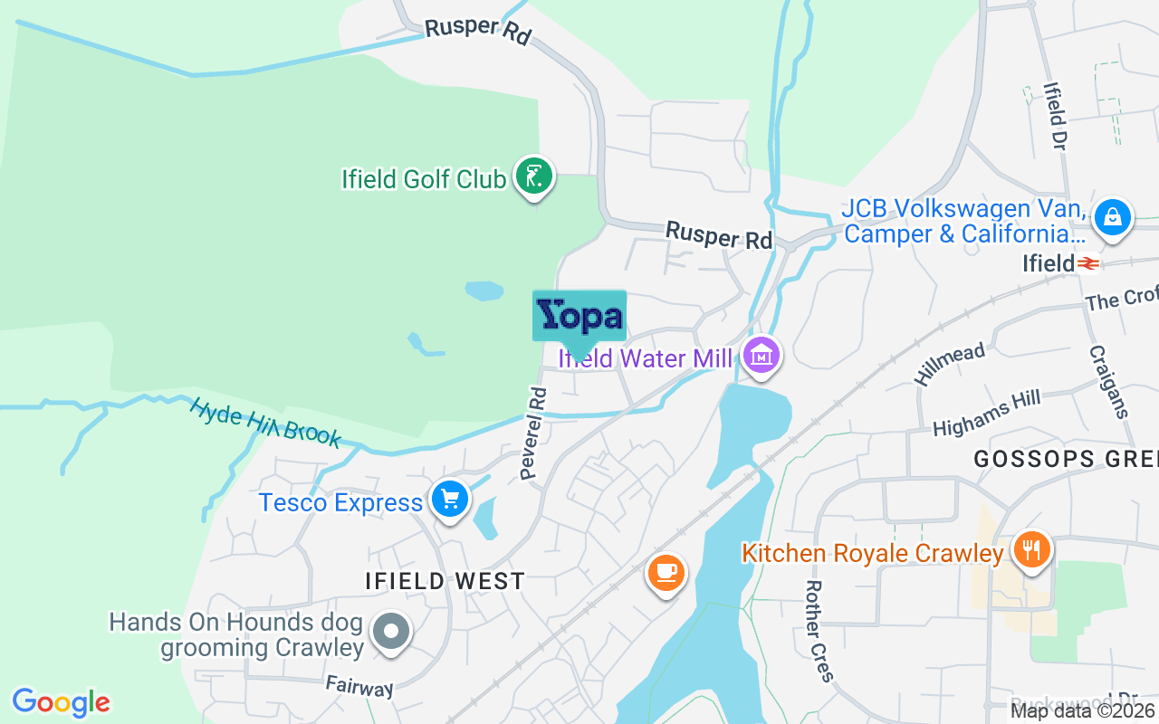 Map showing the location of RH11 0UD